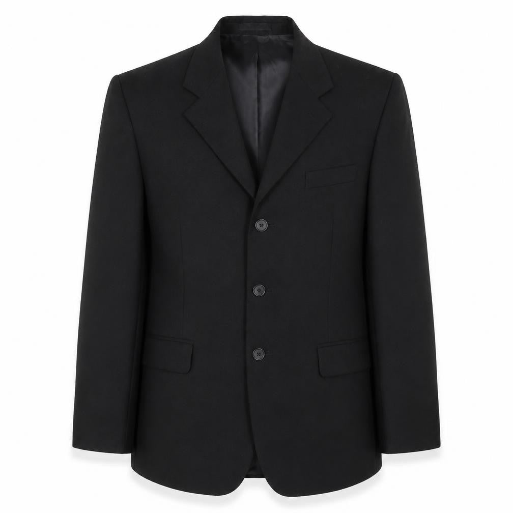 Park Avenue Mens Black  Polyester Jacket Blazer Size 42