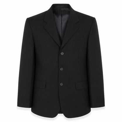 Park Avenue Mens Black  Polyester Jacket Blazer Size 42