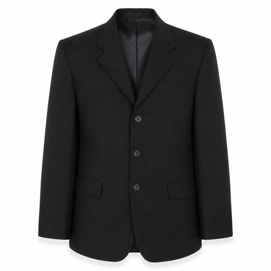Park Avenue Mens Black  Polyester Jacket Blazer Size 42
