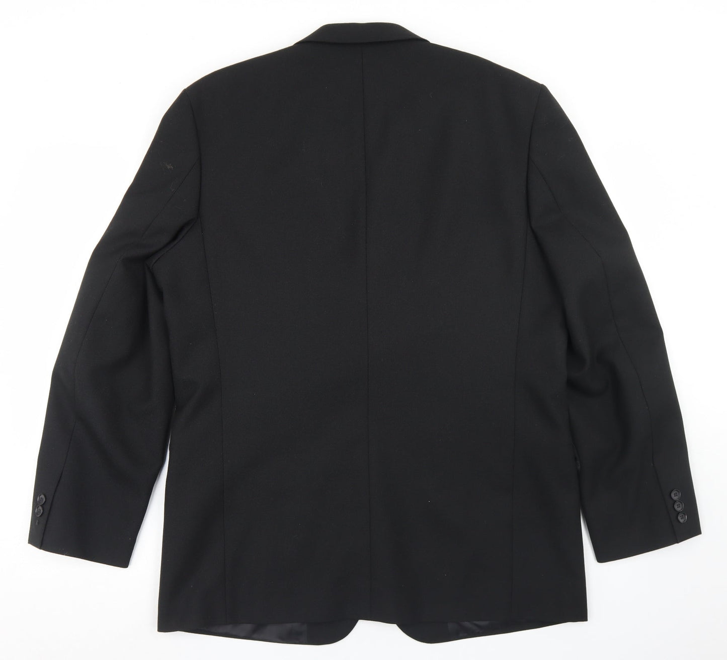Park Avenue Mens Black  Polyester Jacket Blazer Size 42