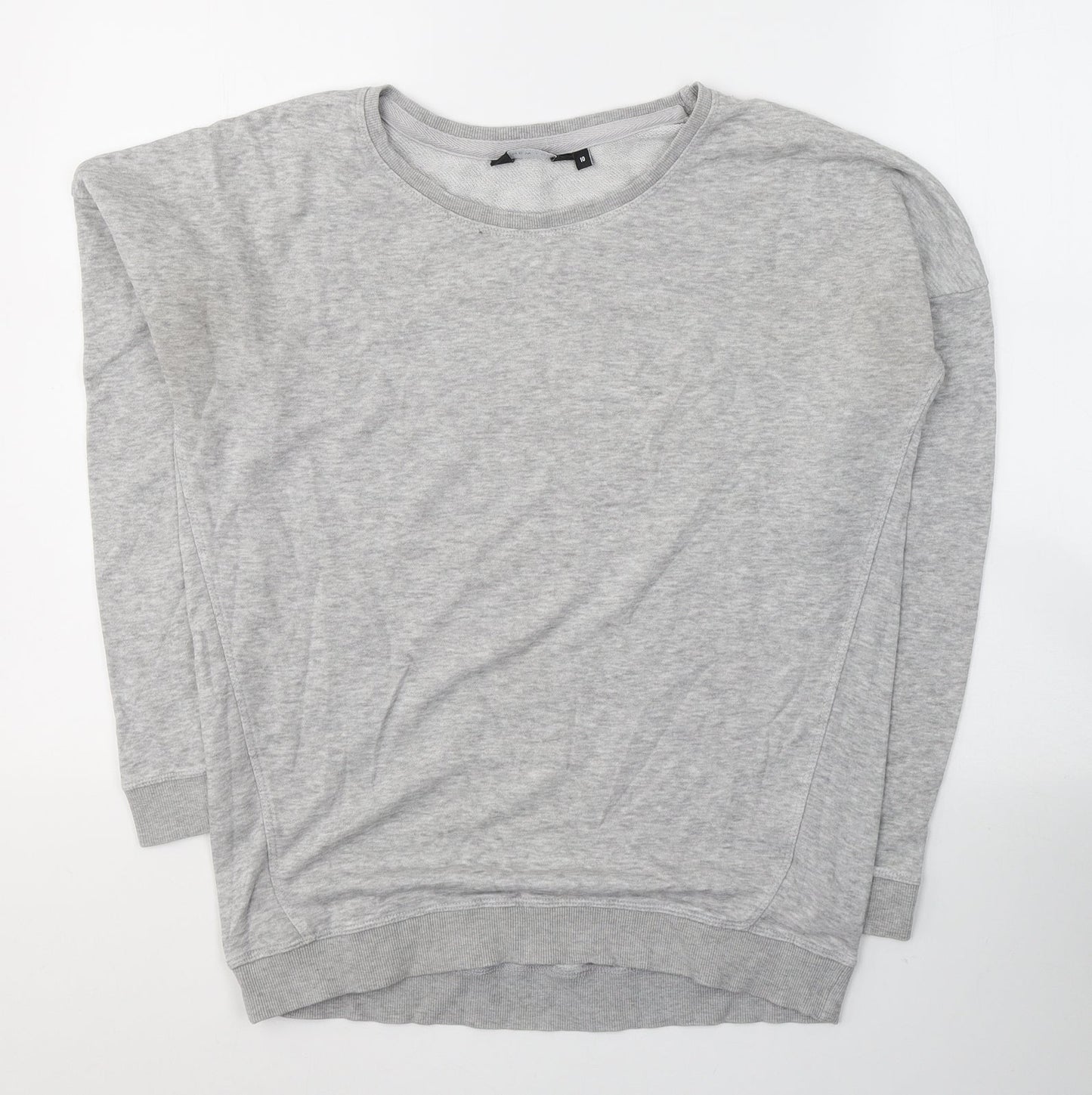 New Look Womens Grey  Cotton Pullover Sweatshirt Size 10  Pullover