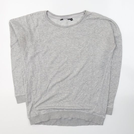 New Look Womens Grey  Cotton Pullover Sweatshirt Size 10  Pullover