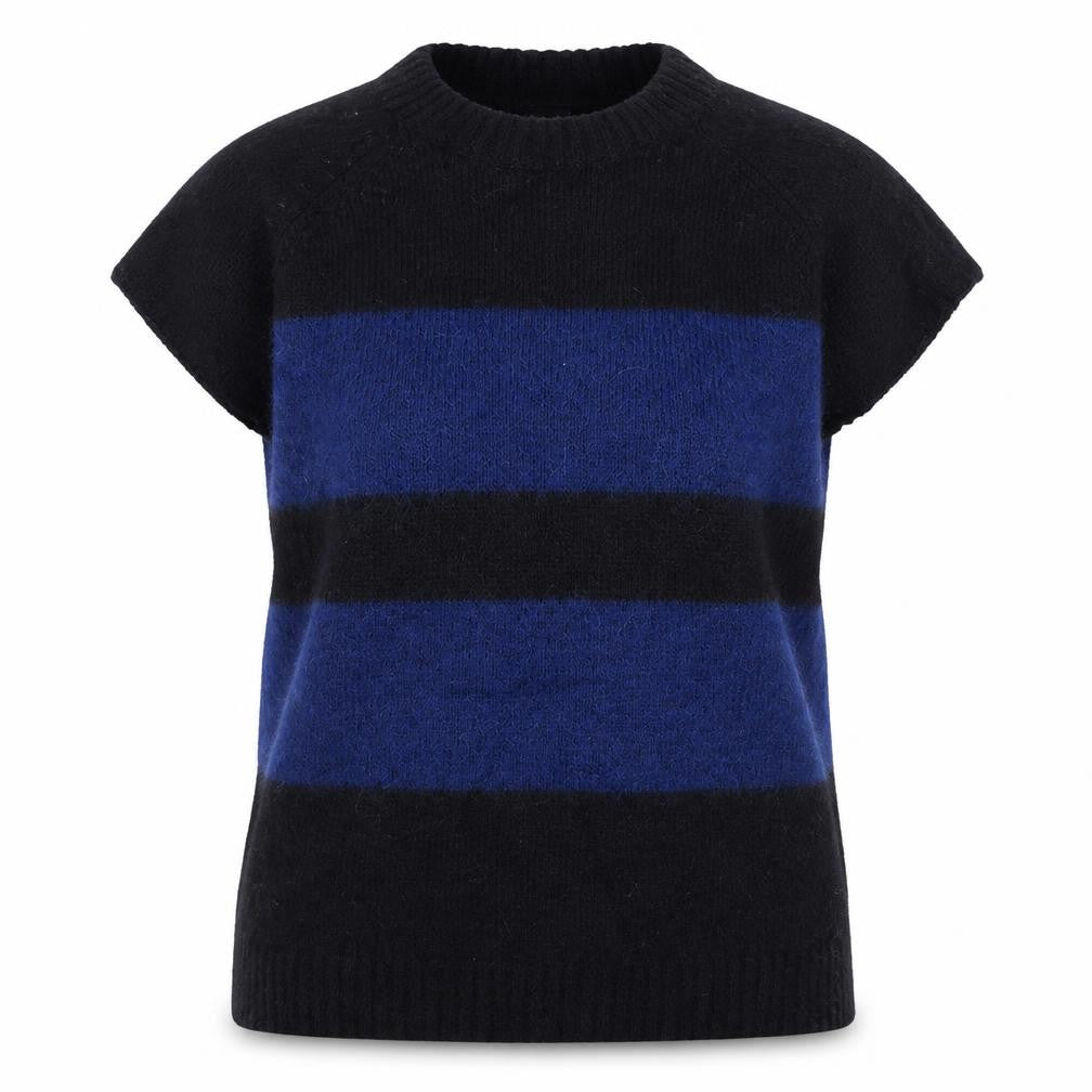 H&M Womens Multicoloured High Neck Striped Polyamide Pullover Jumper Size M