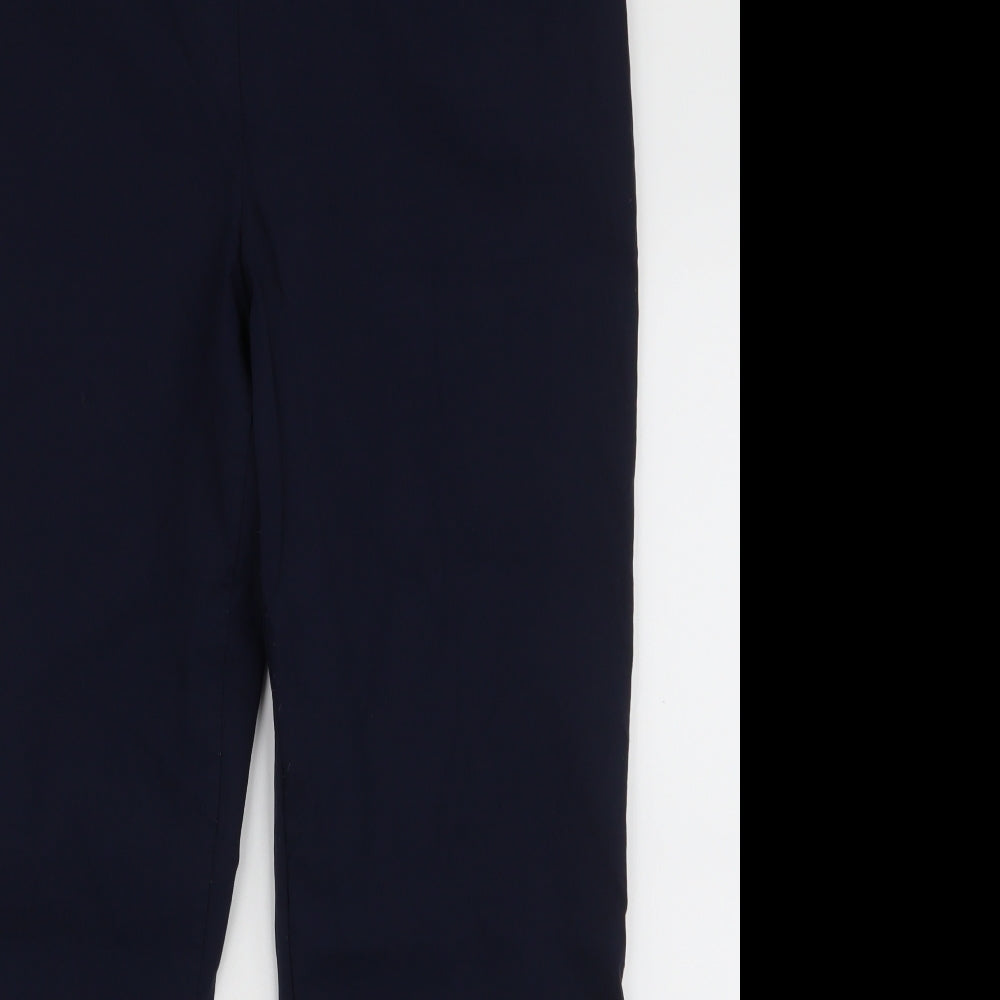Dunnes Stores Womens Blue  Viscose Dress Pants Trousers Size XL L28 in Regular