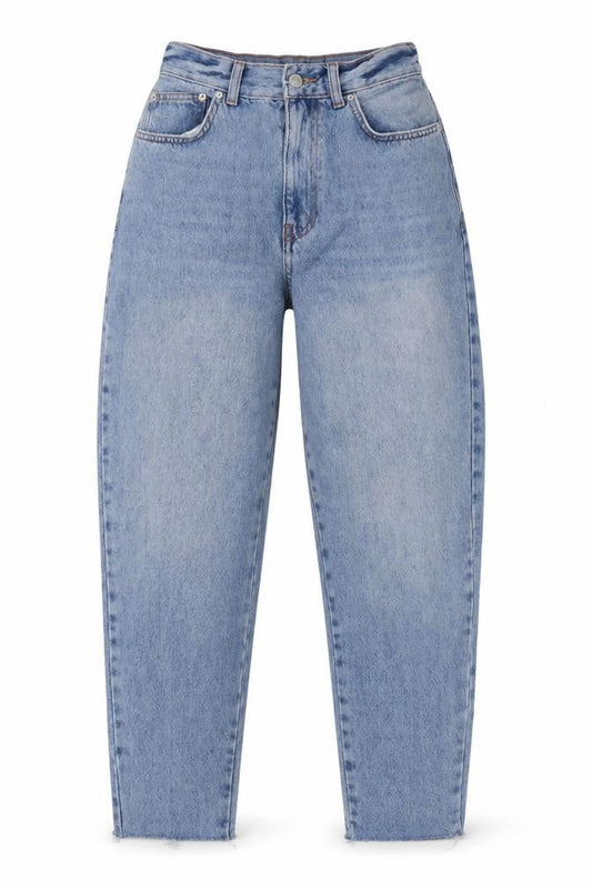 ASOS Womens Blue  Polyester Mom Jeans Size 26 in L32 in Slim Zip