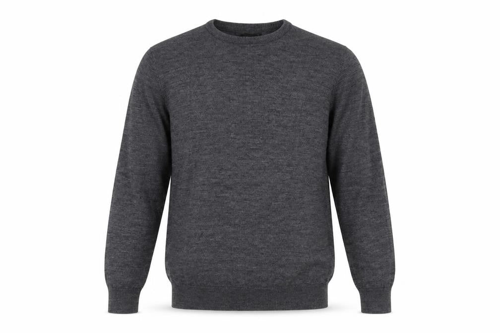 Dunnes Stores Mens Grey Round Neck  Acrylic Pullover Jumper Size M