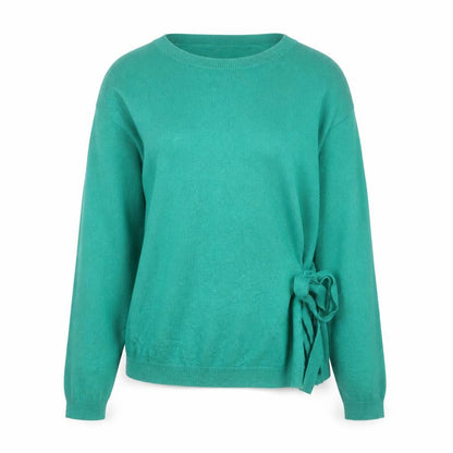 Savida Womens Green Round Neck  Viscose Pullover Jumper Size M
