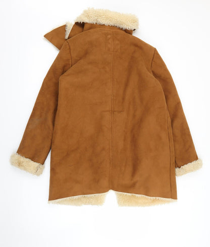 Preloved Pull & Bear Womens Brown   Jacket  Size M  Snap - Back
