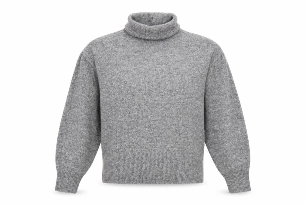 H&M Womens Grey Roll Neck  Acrylic Pullover Jumper Size XS