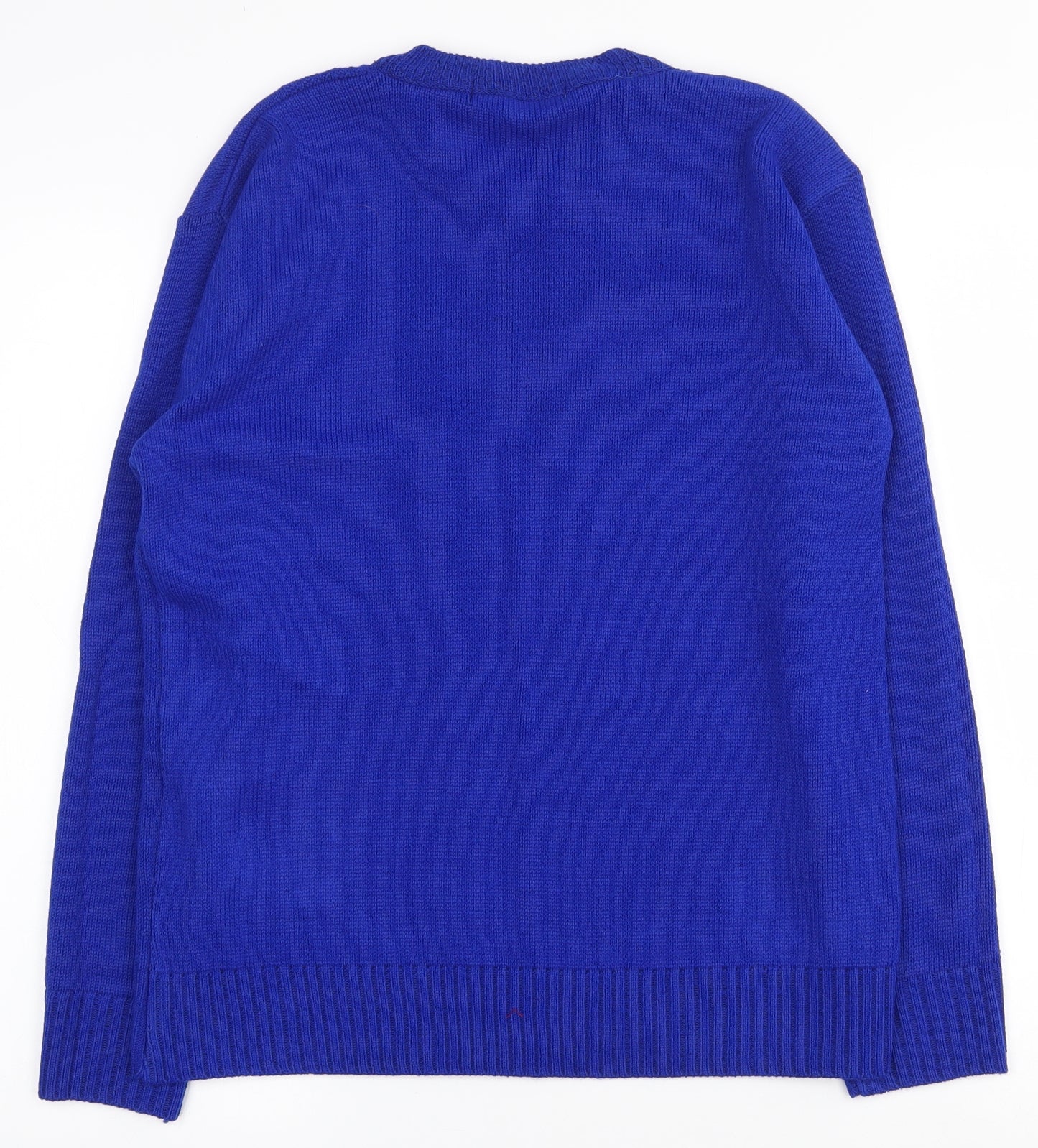 Pure and Natural Womens Blue Crew Neck  Acrylic Pullover Jumper Size M   - M/L