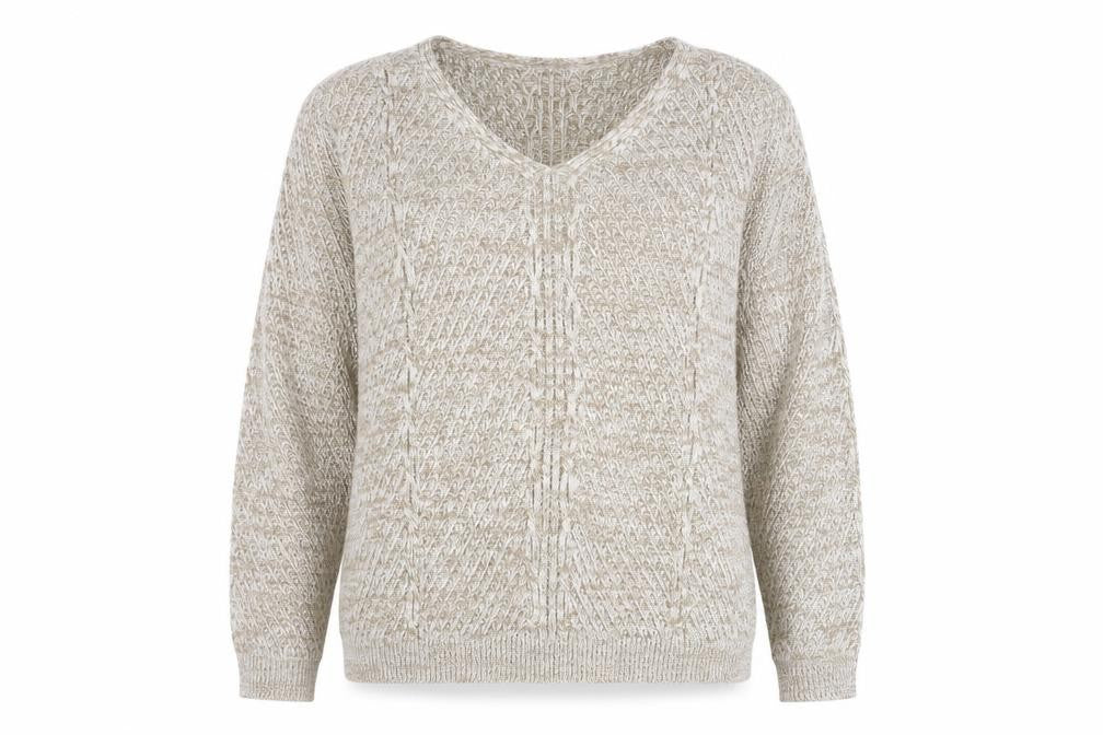 Preworn Womens Brown V-Neck  Acrylic Pullover Jumper Size L