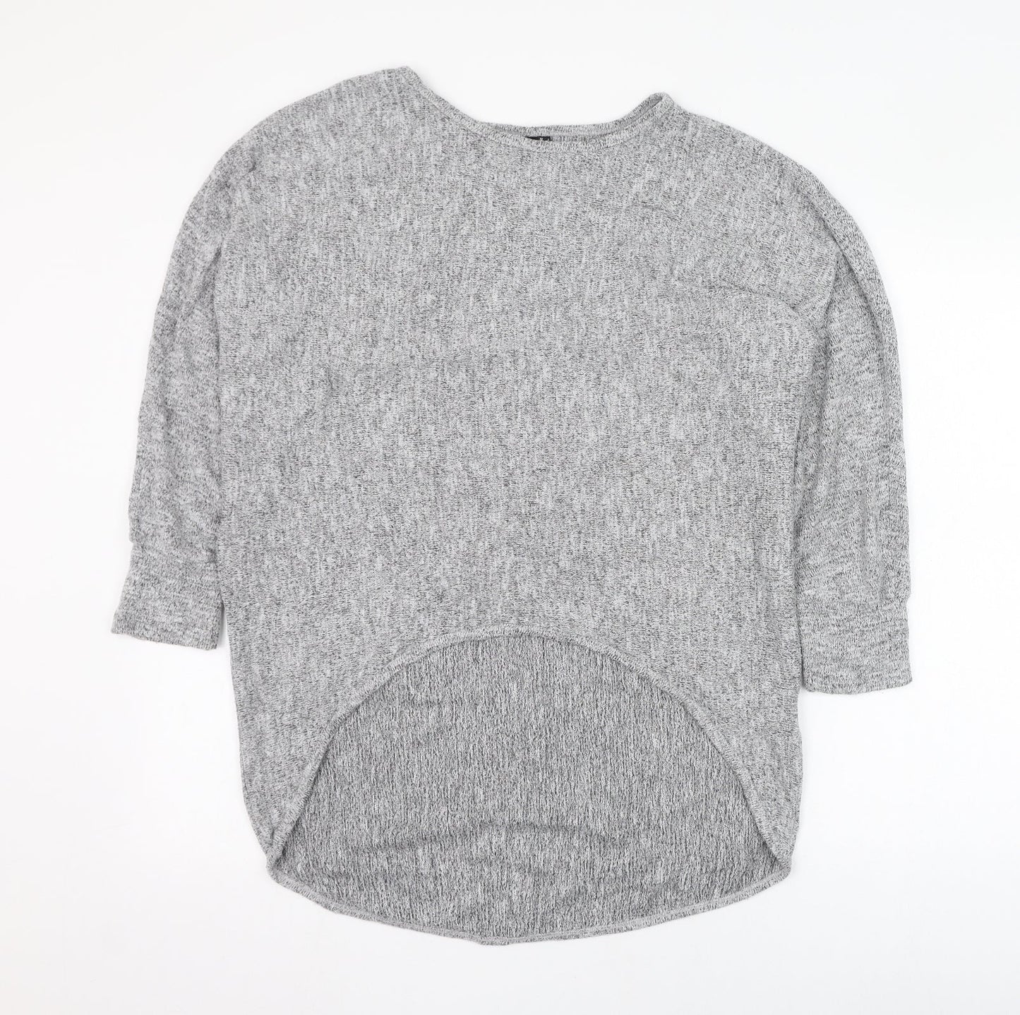 Izabel London Womens Grey Round Neck  Polyester Pullover Jumper Size 8