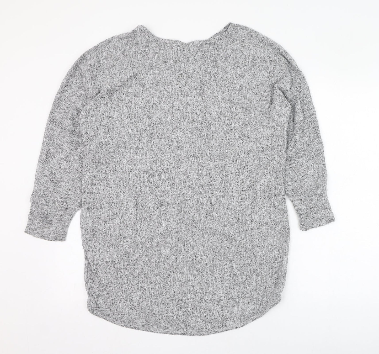 Izabel London Womens Grey Round Neck  Polyester Pullover Jumper Size 8