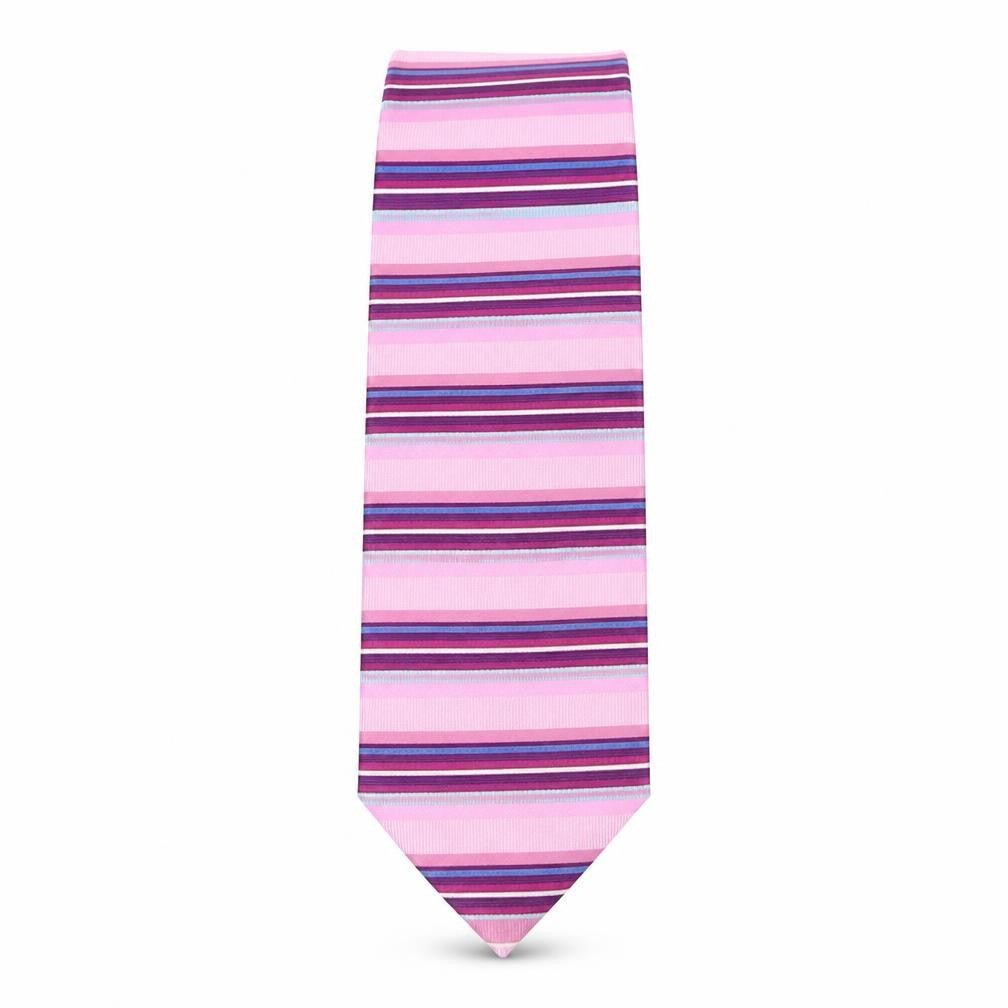 Next Mens Multicoloured Striped Silk Pointed Tie One Size