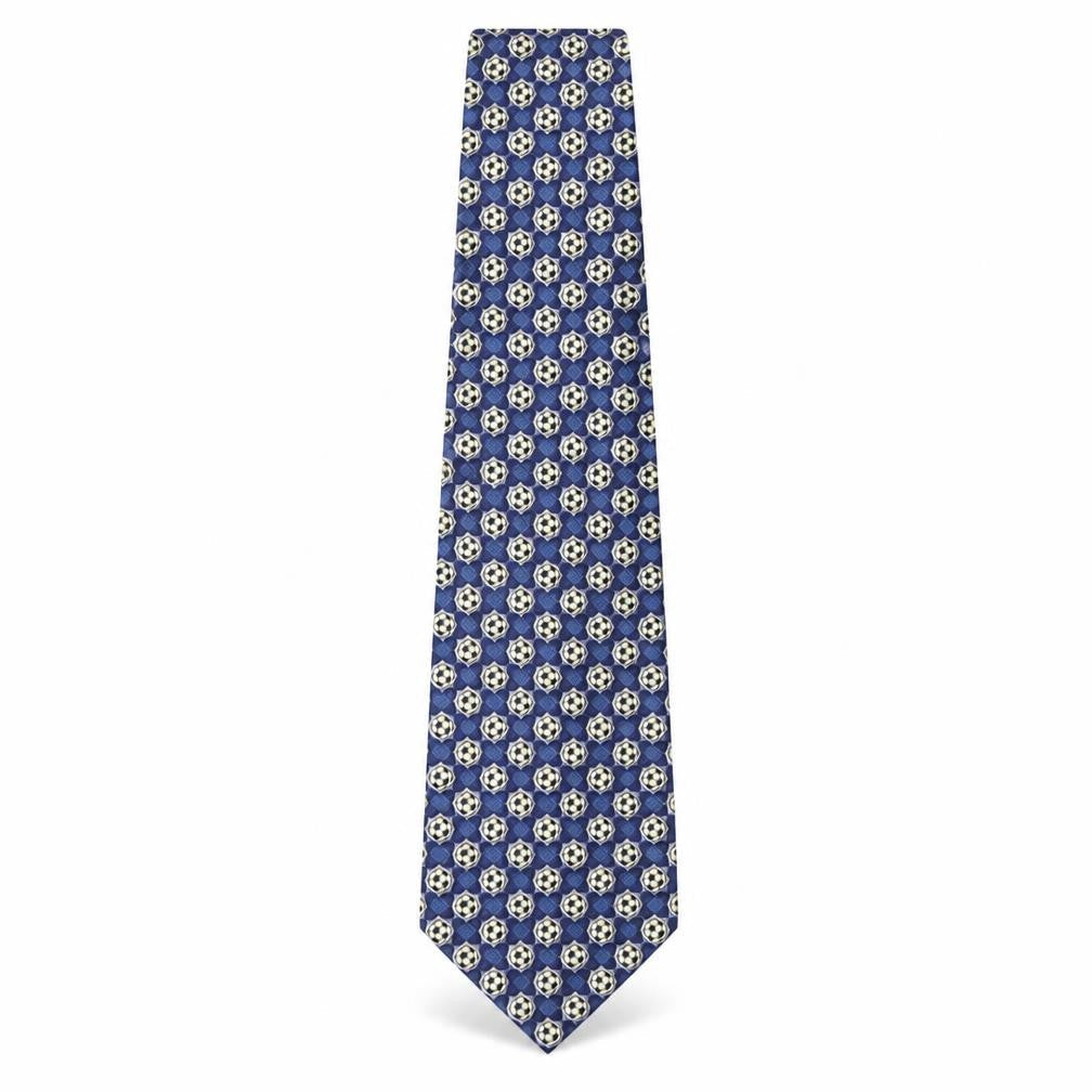 Marks & Spencer Mens Multicoloured Plaids & Checks Silk Pointed Tie One Size - Football
