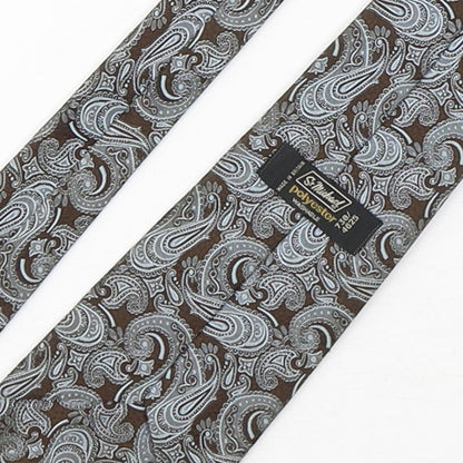 St Michael Mens Multicoloured Paisley Polyester Pointed Tie One Size