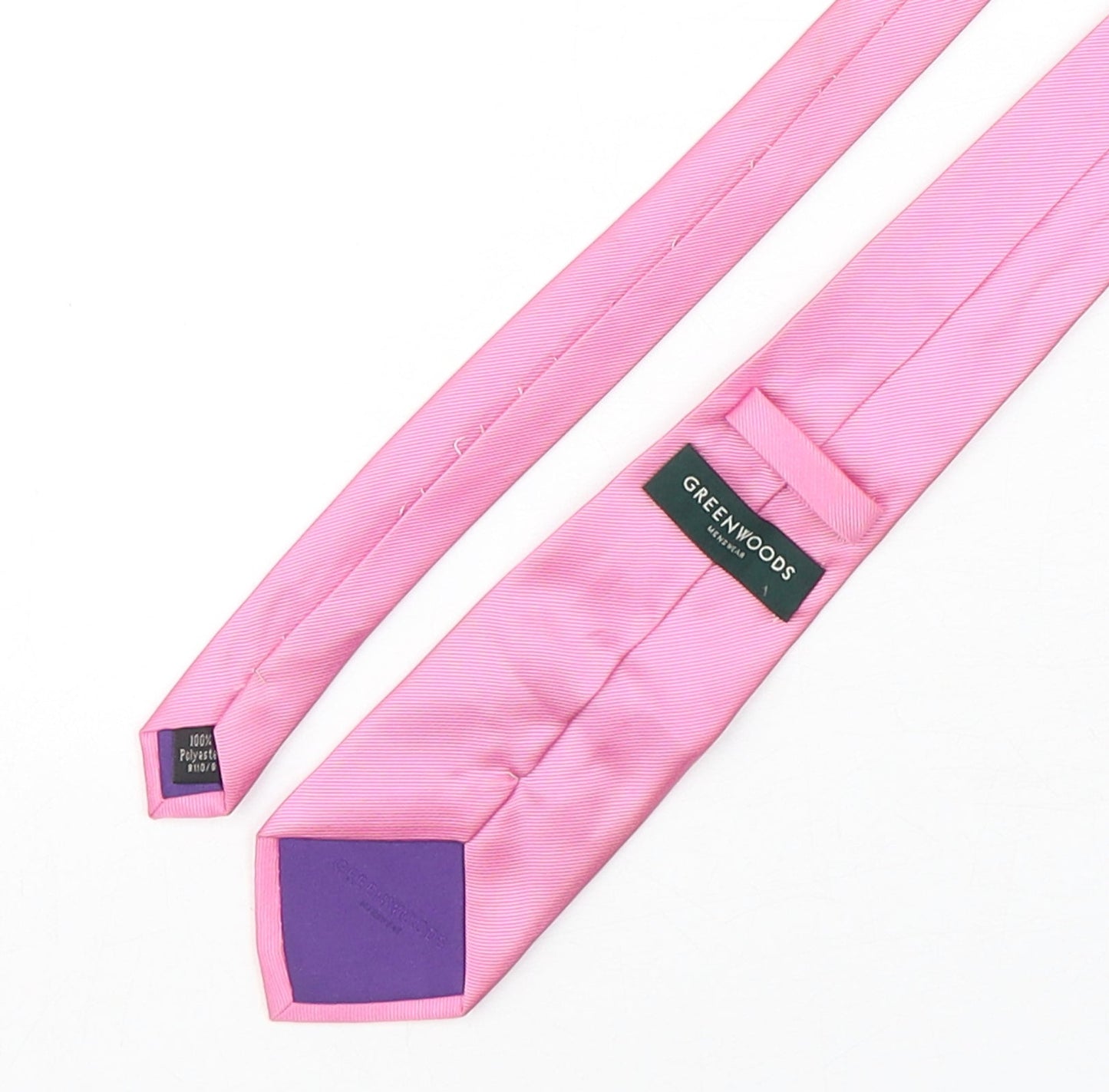Greenwoods Mens Pink  Polyester Pointed Tie One Size