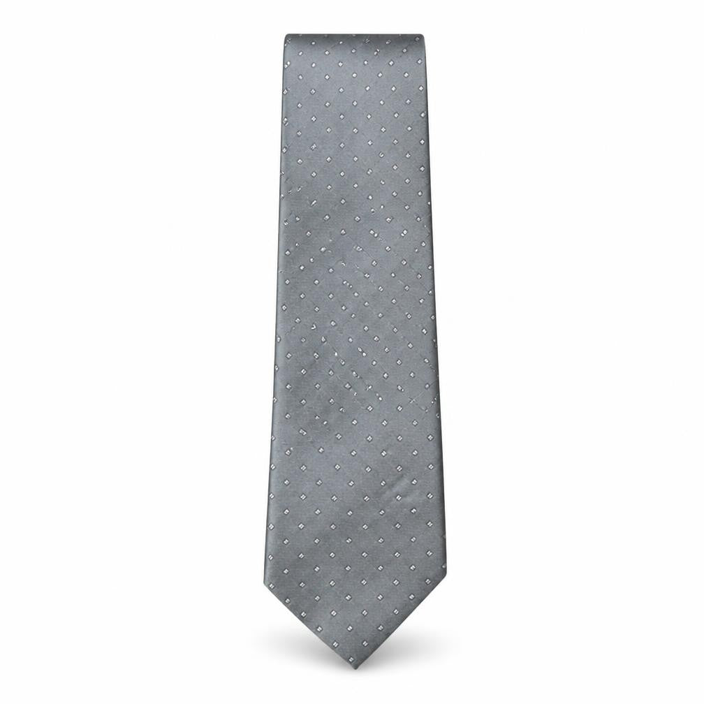 Marks & Spencer Mens Grey Geometric Polyester Pointed Tie One Size
