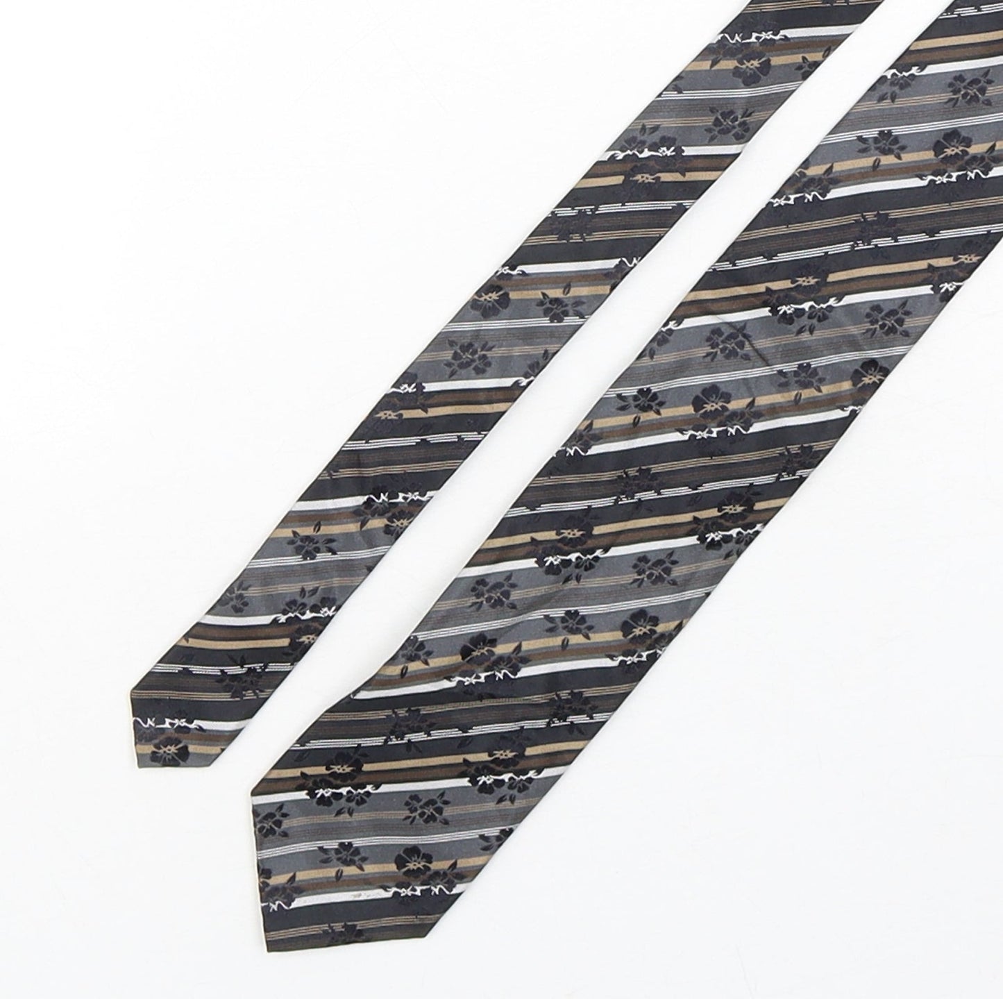 Angelo Donati Mens Multicoloured Striped Silk Pointed Tie One Size