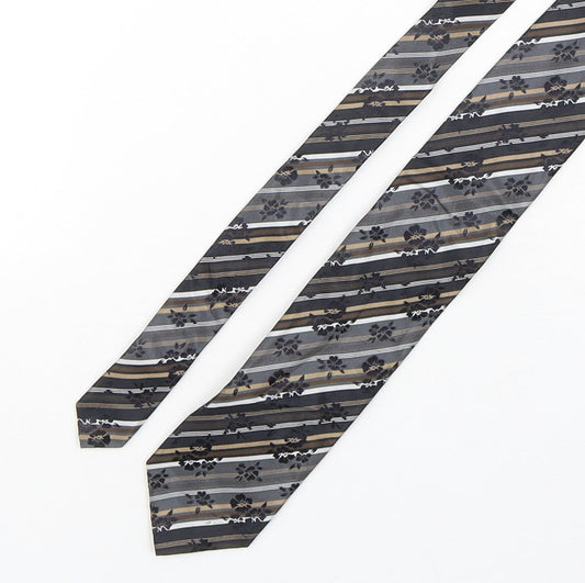 Angelo Donati Mens Multicoloured Striped Silk Pointed Tie One Size