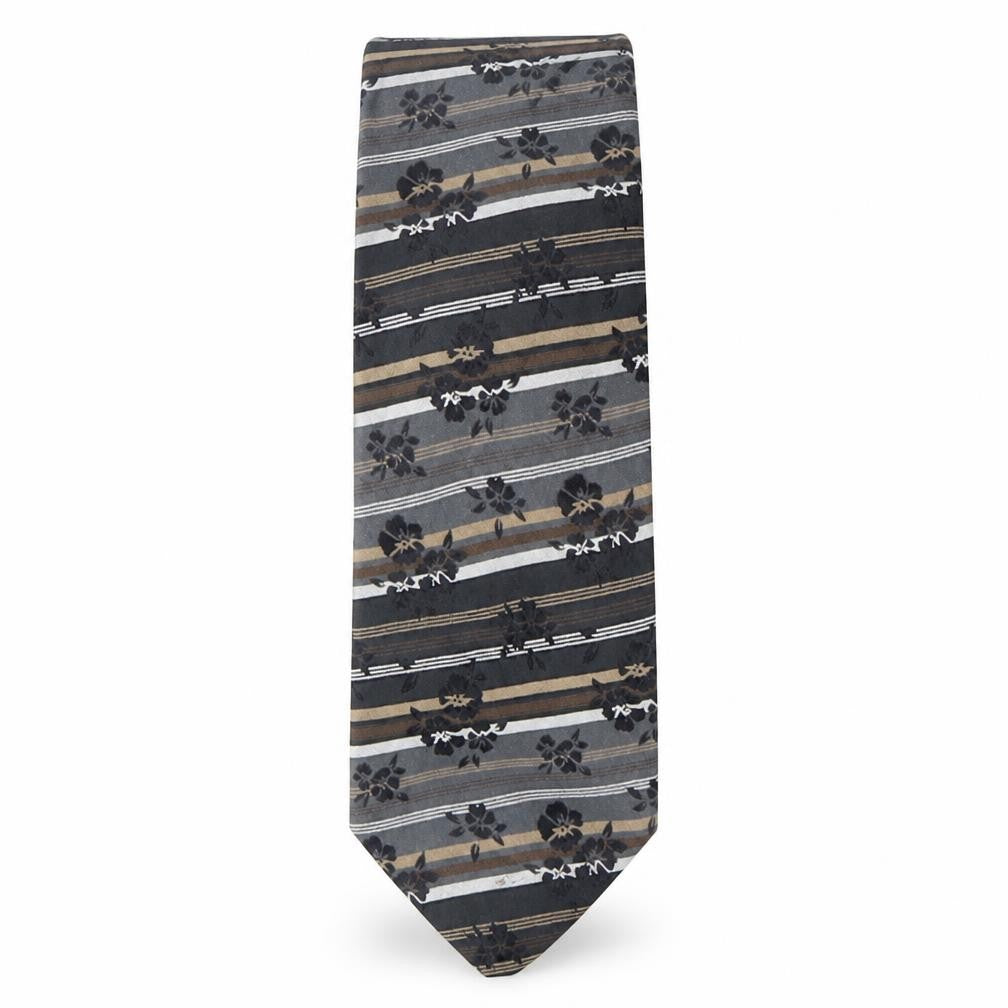 Angelo Donati Mens Multicoloured Striped Silk Pointed Tie One Size