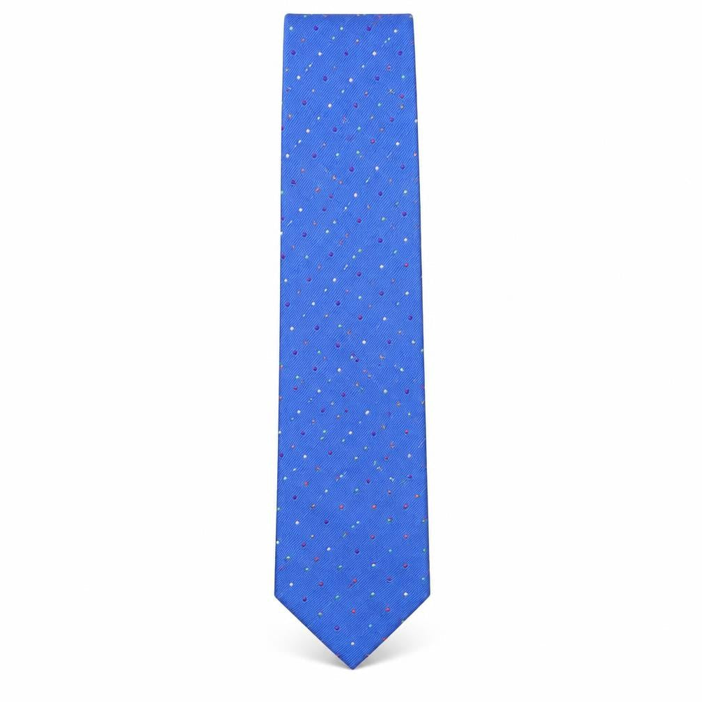 John Lewis  Mens Multicoloured Polka Dot Silk Pointed Tie One Size
