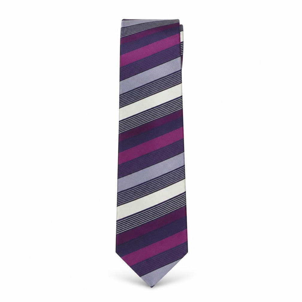 Marks & Spencer Mens Multicoloured Striped Polyester Pointed Tie One Size