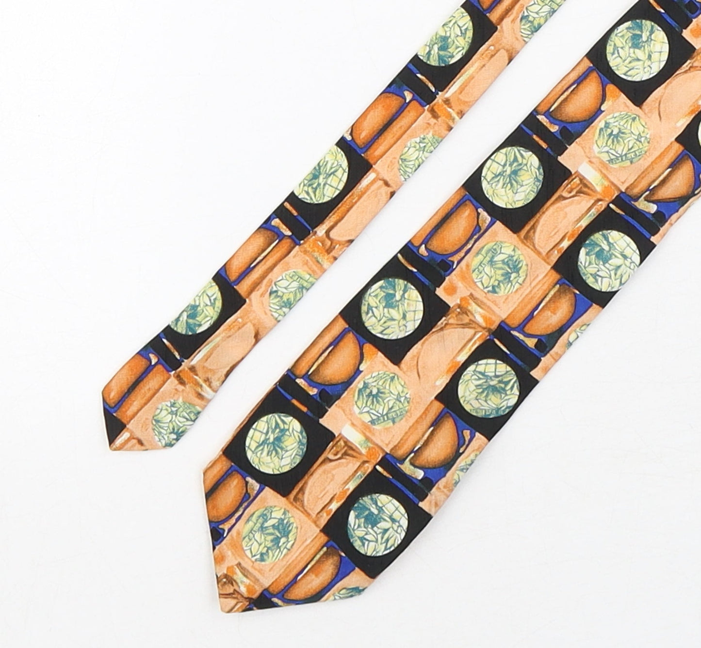 Folkespeare Mens Multicoloured Plaids & Checks Polyester Pointed Tie One Size
