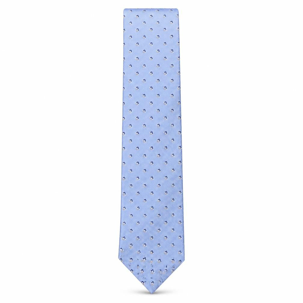 Emilio Lanzetti Mens Blue Geometric Silk Pointed Tie One Size