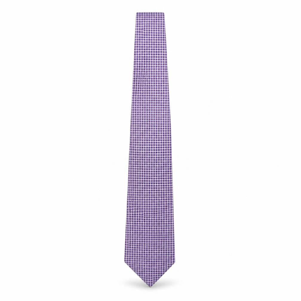 Marks & Spencer Mens Purple Plaids & Checks Polyester Pointed Tie One Size