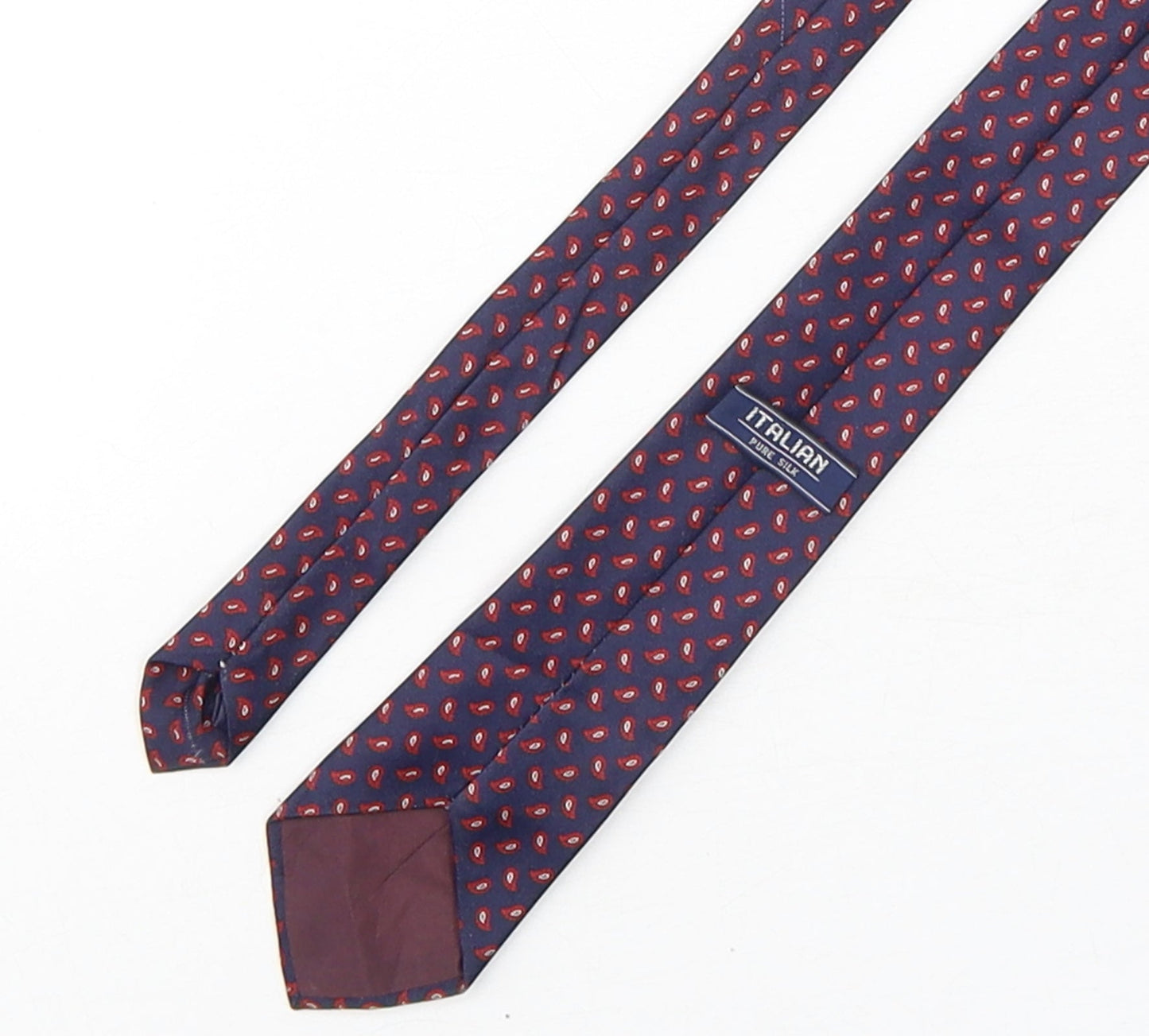 Preworn Mens Multicoloured Paisley Silk Pointed Tie One Size
