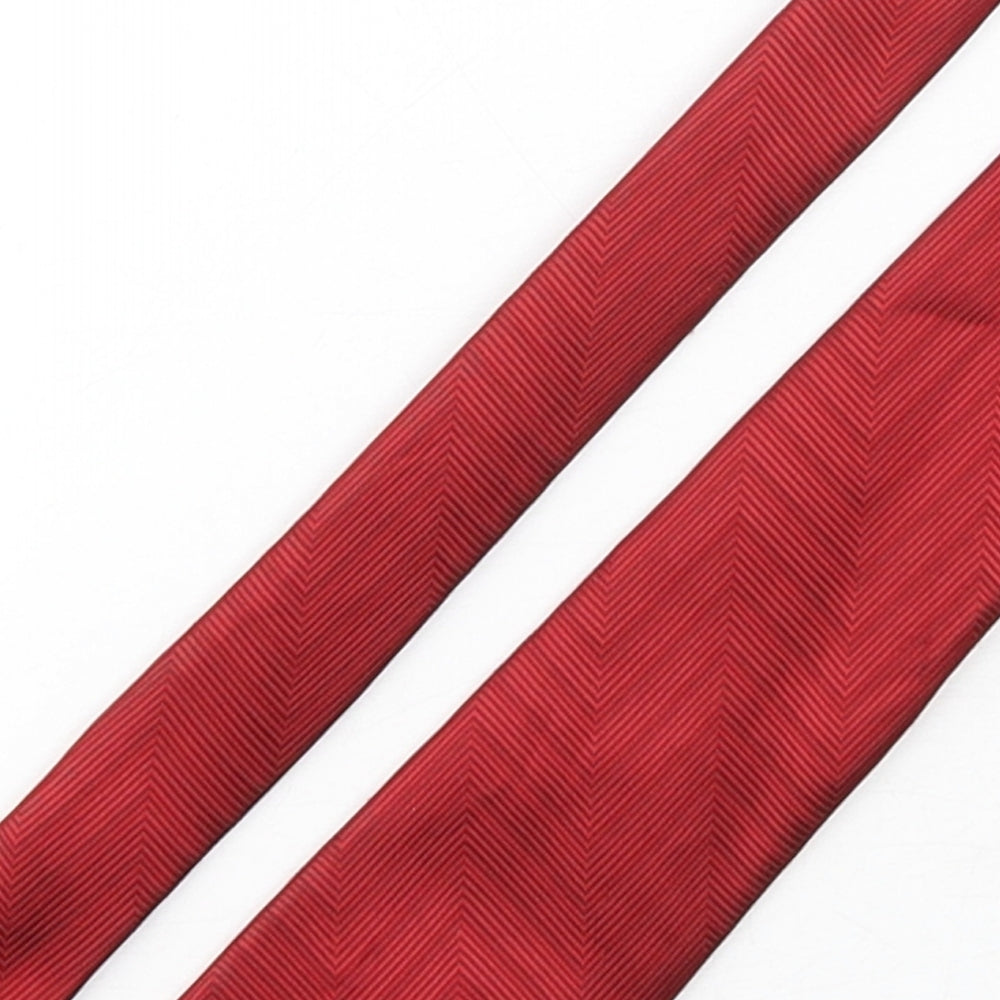 Nubio Mens Red  Polyester Pointed Tie One Size