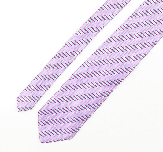 Greenwoods Mens Multicoloured Geometric Polyester Pointed Tie One Size