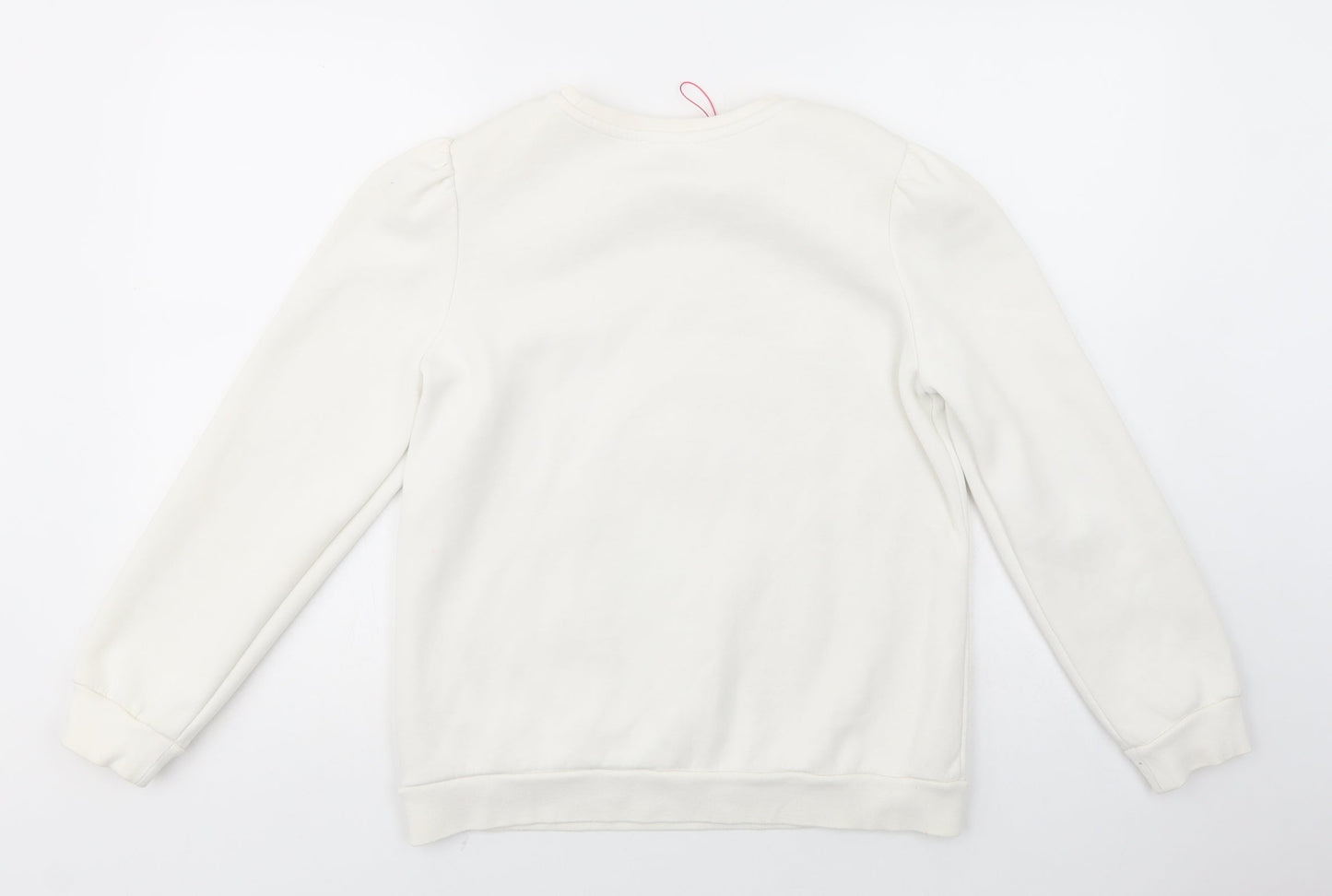 Savida Womens White  Cotton Pullover Sweatshirt Size S  Pullover