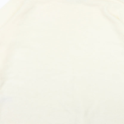 Bonmarché Womens Ivory Mock Neck Acrylic Pullover Jumper Size S