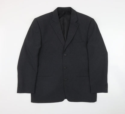 George Mens Grey  Polyester Jacket Suit Jacket Size 40