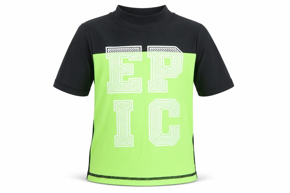 TU Boys Black Colourblock Polyamide Basic T-Shirt Size 4 Years Mock Neck  - EPIC, Rasher Vest