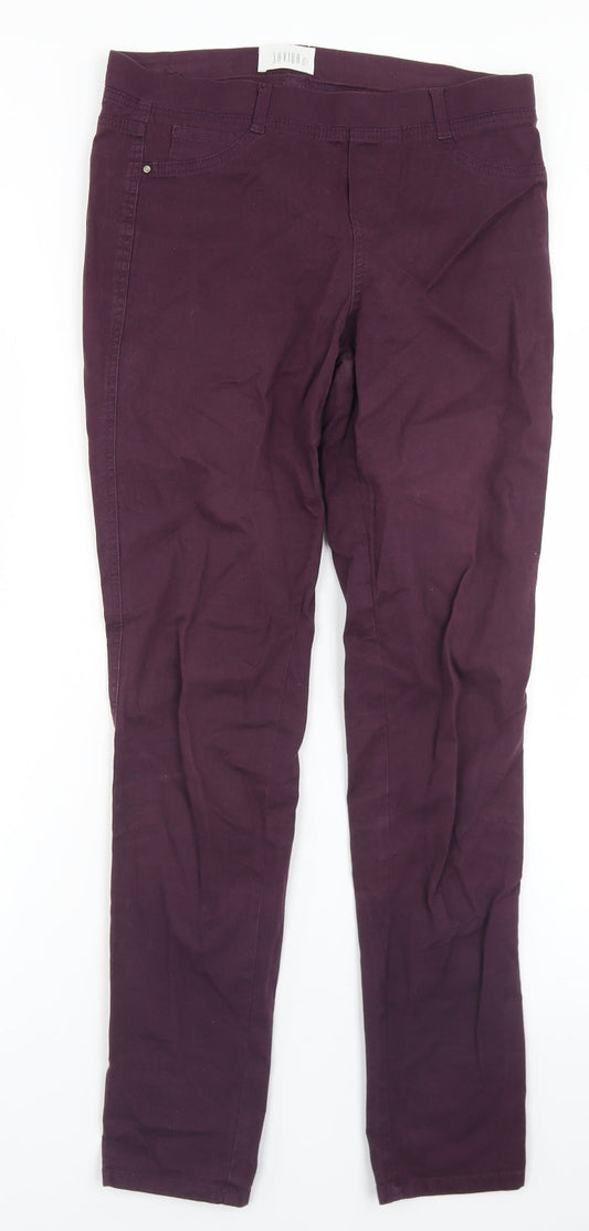 Savida Womens Purple  Cotton Jegging Jeans Size 8 L28 in Regular