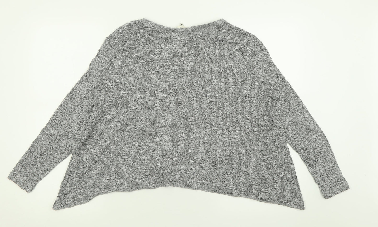 River Island Womens Grey Crew Neck  Polyester Pullover Jumper Size 12