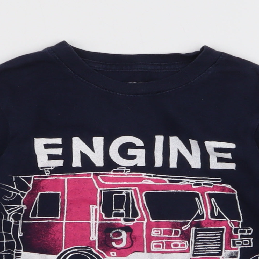 Gap Boys Blue  100% Cotton Jersey T-Shirt Size 2 Years Round Neck Pullover - Fire engine
