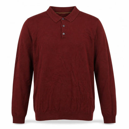 Next Mens Brown Collared  Cotton Pullover Jumper Size M