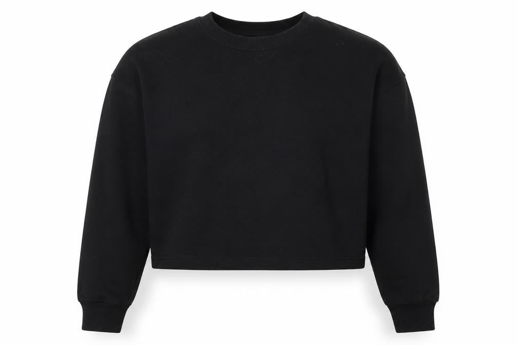 New Look Girls Black  Cotton Pullover Sweatshirt Size 12-13 Years  Pullover - Cropped
