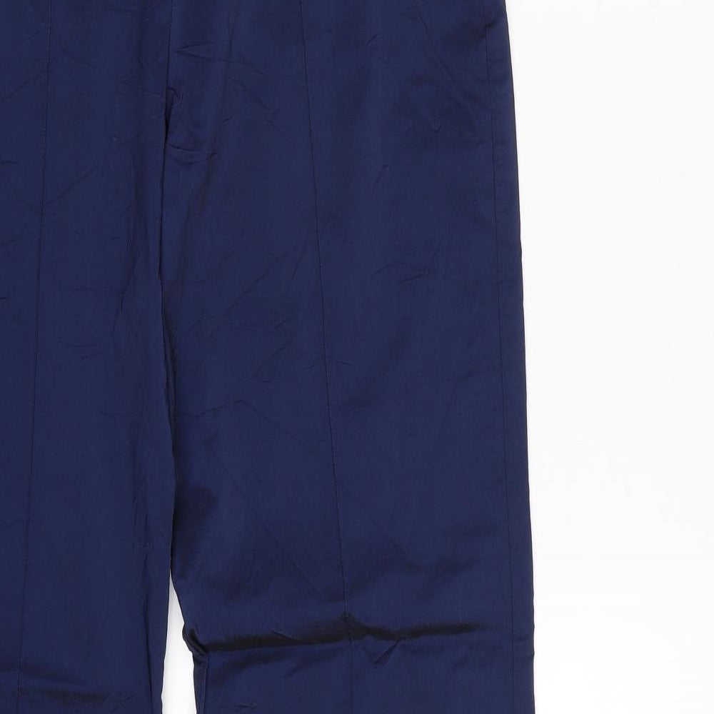 Nicowa Womens Blue  Polyamide Trousers  Size 14 L31 in Regular Zip