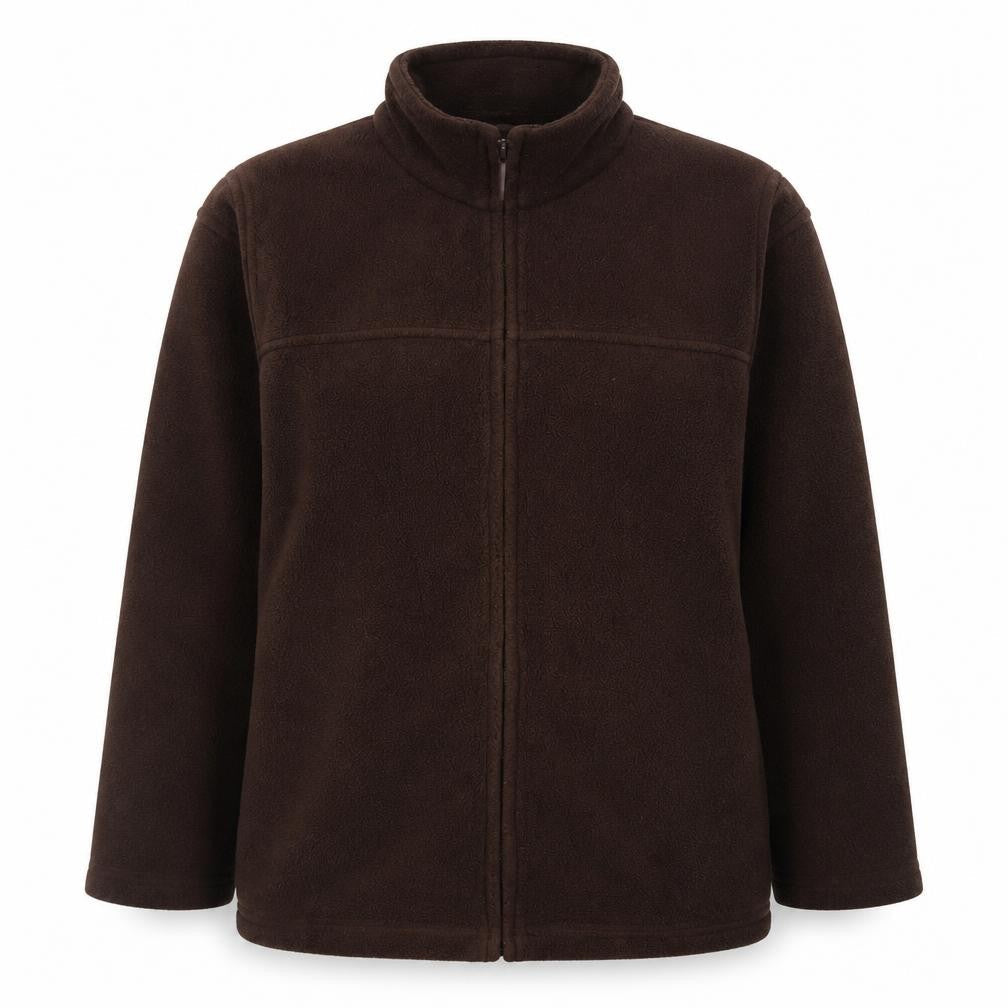 EWM Womens Brown  Polyester Full Zip Sweatshirt Size 14  Zip
