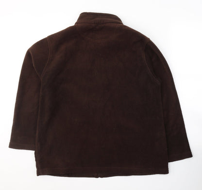 EWM Womens Brown  Polyester Full Zip Sweatshirt Size 14  Zip