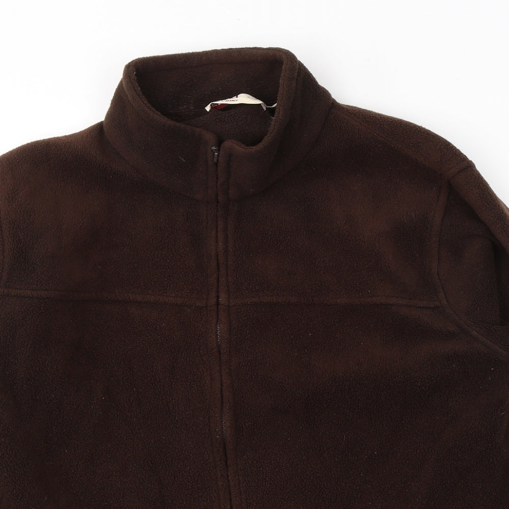 EWM Womens Brown  Polyester Full Zip Sweatshirt Size 14  Zip