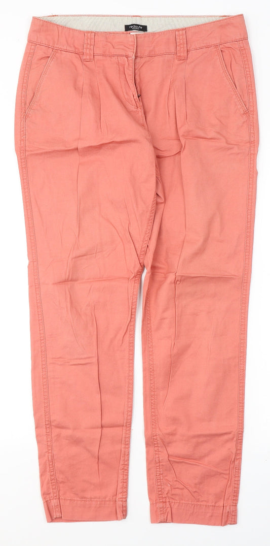 REDOUTE Womens Pink  Cotton Skinny Jeans Size 12 L27.5 in Regular Button