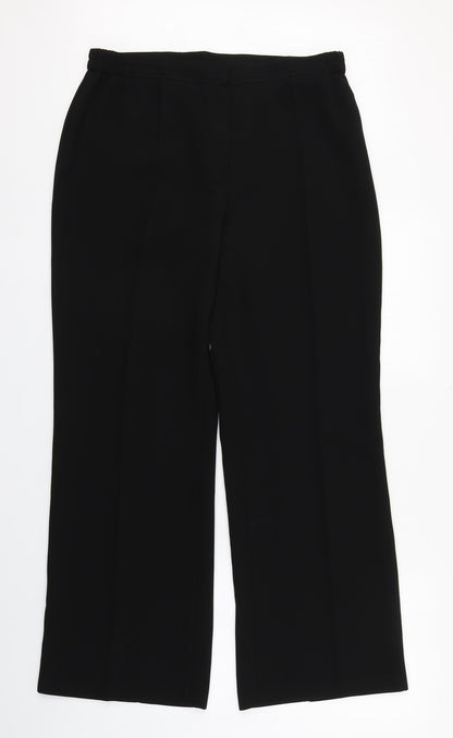 Busy Womens Black  Polyester Trousers  Size 18 L30 in Regular Zip