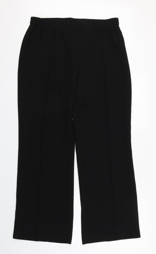 Busy Womens Black  Polyester Trousers  Size 18 L30 in Regular Zip