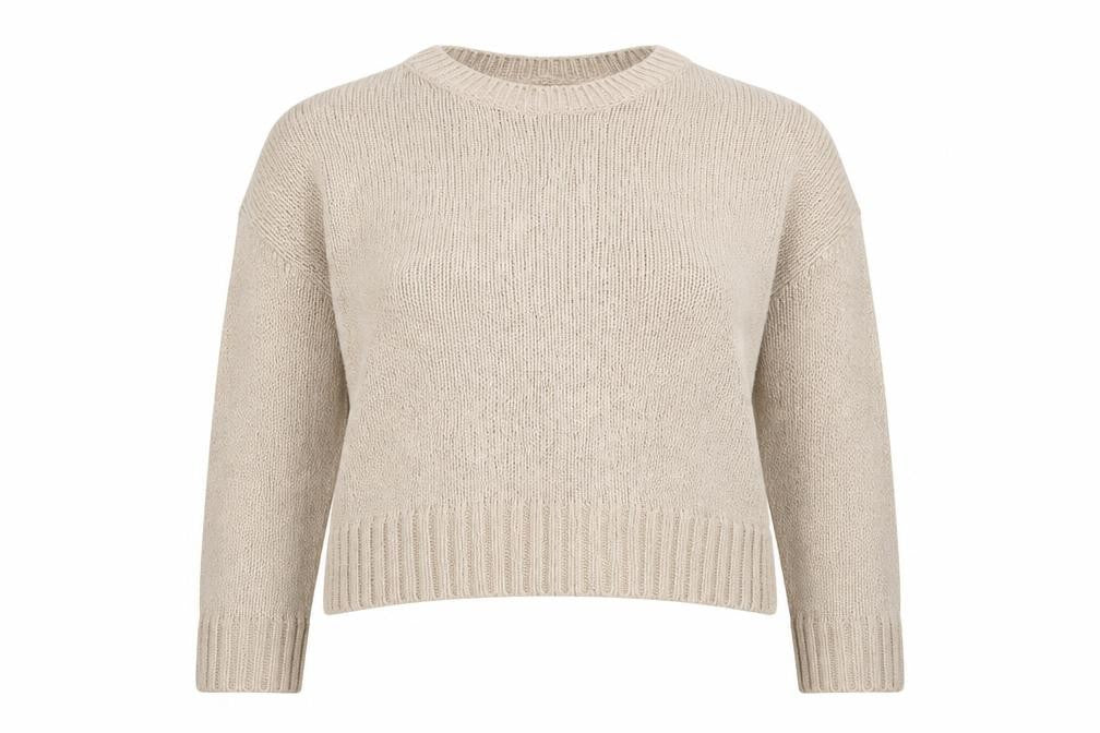 New Look Womens Beige Crew Neck  Acrylic Pullover Jumper Size L